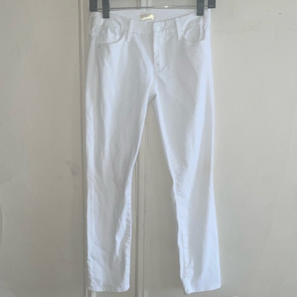 MOTHER WHITE JEANS THE LOOKER CROP 25 EUC IN GLASS SLIPPER $238 - Picture 9 of 11